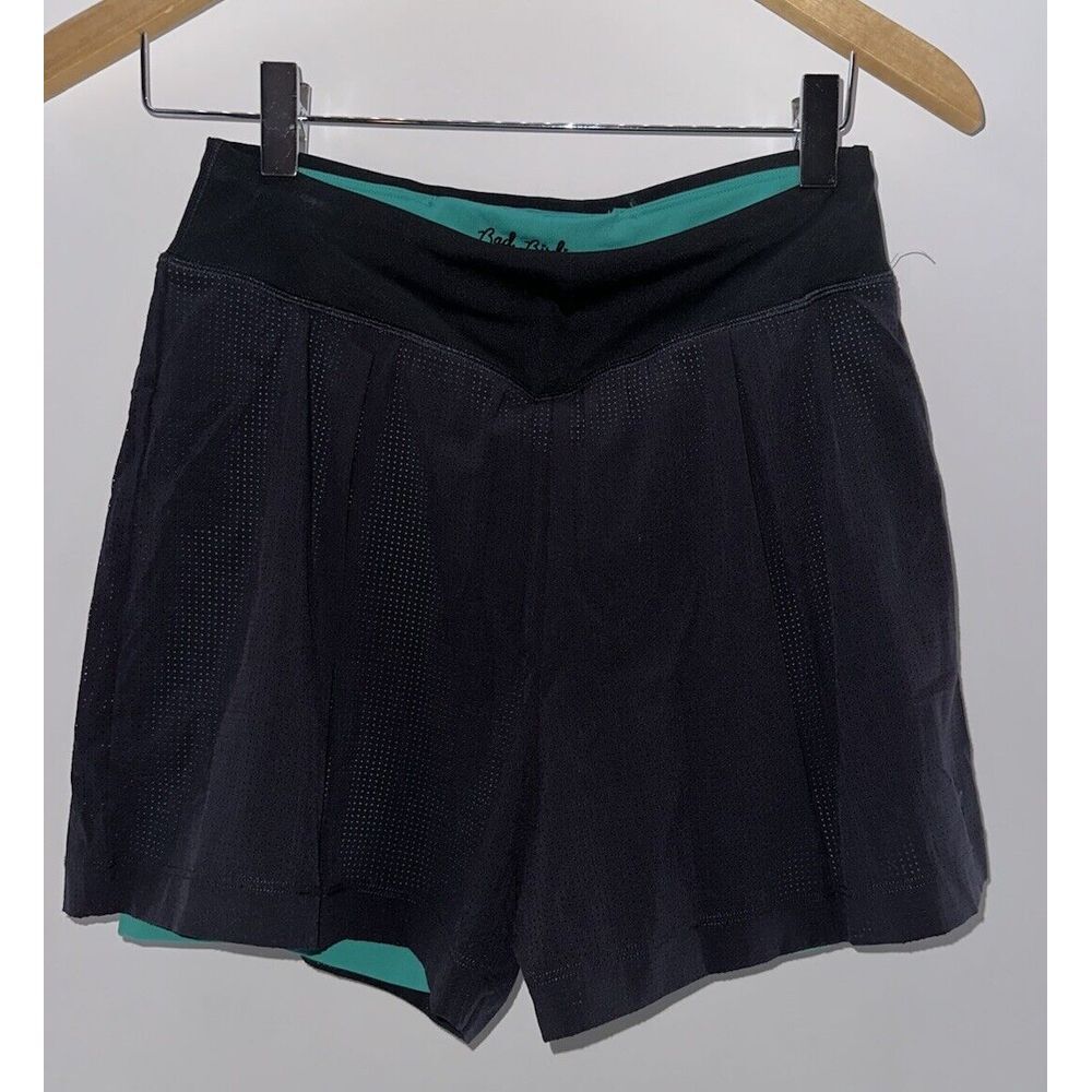 Bad Birdie NWOT Women's Black Range Shorts Green Liner Size XS Golf Pickle Ball